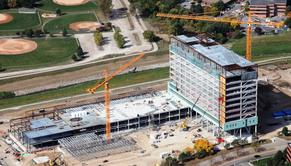 Drake-Williams Steel Inc. aerial photo of their work on the TD Ameritrade Headquarters.