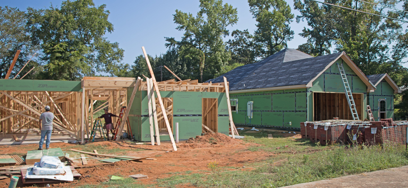 East Texas Homes construction site.